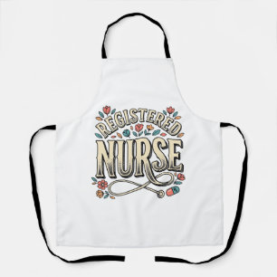 Altenpfleger-Blumen-Typografie-Shirt D Schürze