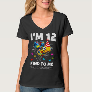 Alter 12 Bienen Geborenes Geburtsrätsel Kind Autis T-Shirt