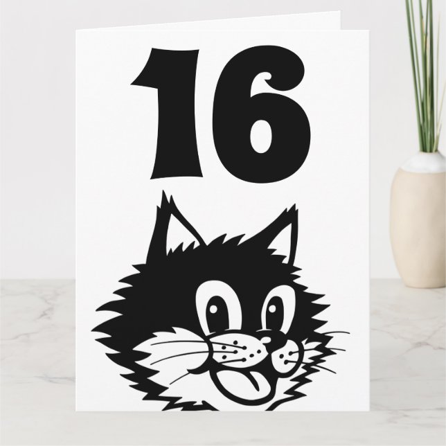ALTER 16 GEBURTSTAG KARTE (Vorderseite)