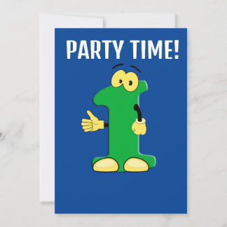 ALTER 1 GEBURTSTAG 1. PARTY CUSTOM-EINLAGEN EINLADUNG