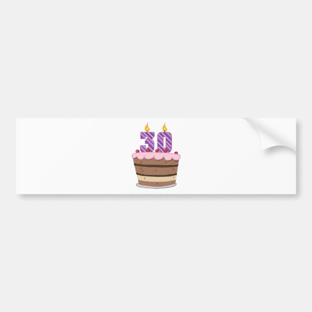 Alter 30 am Geburtstag Autoaufkleber (Vorne)
