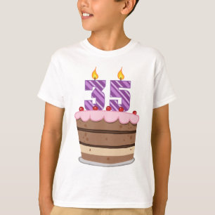 Alter 35 auf Geburtstagskuchen T-Shirt