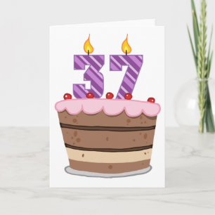 Alter 37 am Geburtstag Karte