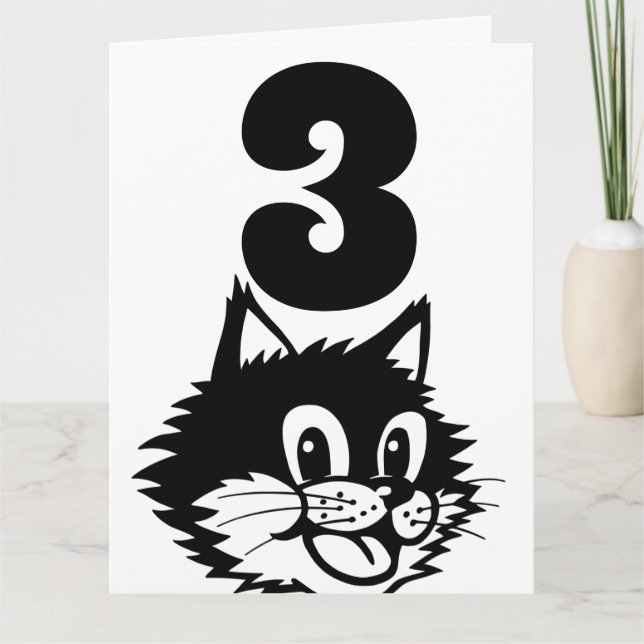 ALTER 3 GEBURTSTAG KARTE (Vorderseite)