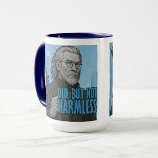 Alter, aber nicht harmloser Cyberpunk-Samurai-Bech Tasse