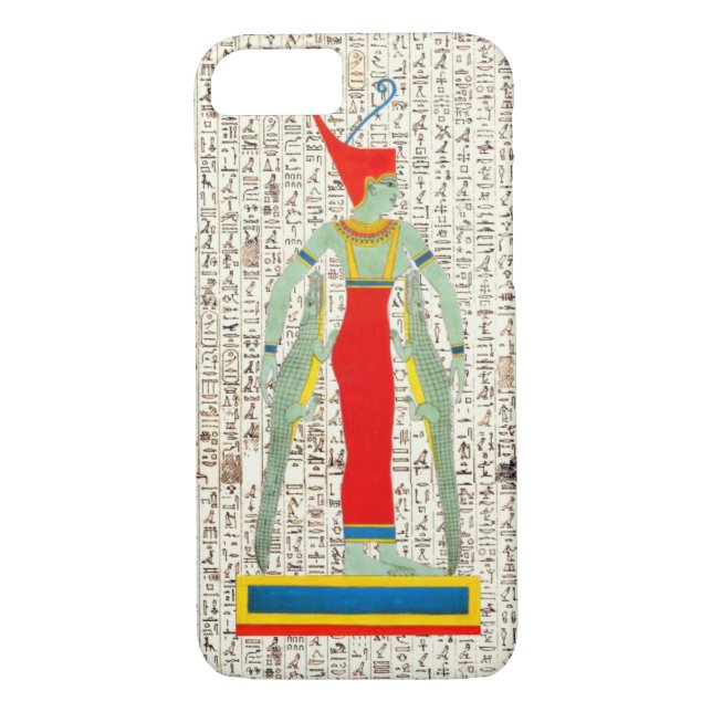 Alter ägyptischer Gott Sobek Hieroglyphics Design  Case-Mate iPhone Hülle (Rückseite)