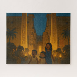 Alter ägyptischer Tempel Sacred Puzzle Gold