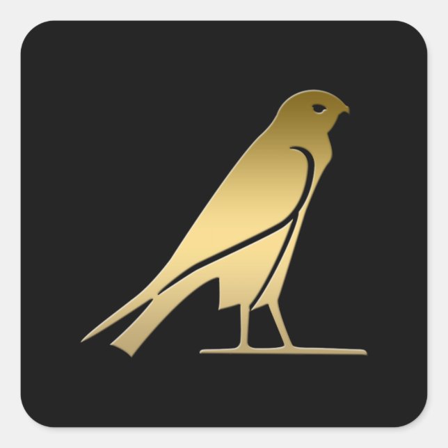 Alter ägyptischer Vogel - Göttin Nekhbet Quadratischer Aufkleber (Vorderseite)