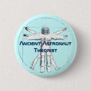 Alter Astronauten-Theoretiker-Knopf Button