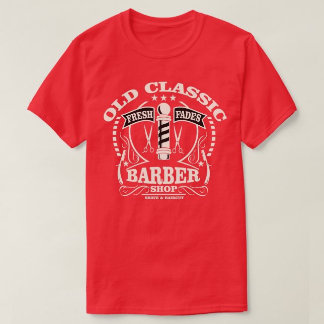 Alter Barber Shop Bart T-Shirt (Design vorne)
