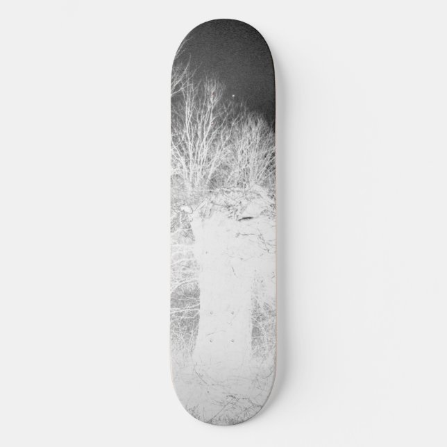 Alter Baum - negativ Skateboard (Vorderseite)
