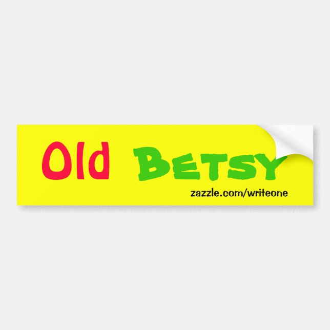 Alter Betsy-Autoaufkleber Autoaufkleber (Vorne)