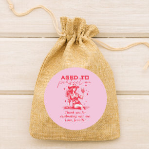 Alter bis Perfection Cowgirl Pink Geburtstag Viele Runder Aufkleber