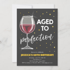 Alter bis Perfection Red Wine Überraschung Geburts Einladung