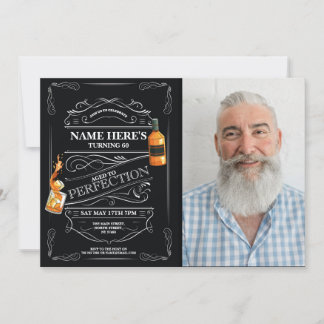 Alter bis Perfection Whiskey Foto 60. Alle Alterss Einladung