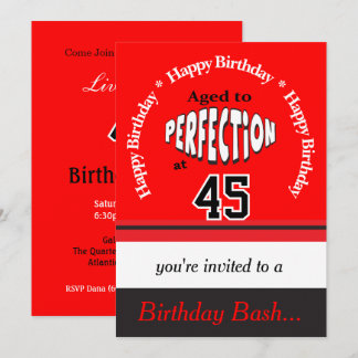 Alter bis Perfektion bei 00| Geburtstag Einladung