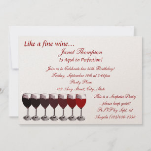 Alter bis Perfektion/ Einladung zum Geburtstag