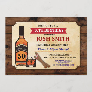 Alter bis Perfektion Geburtstag Whisky Zigarren Ei Einladung