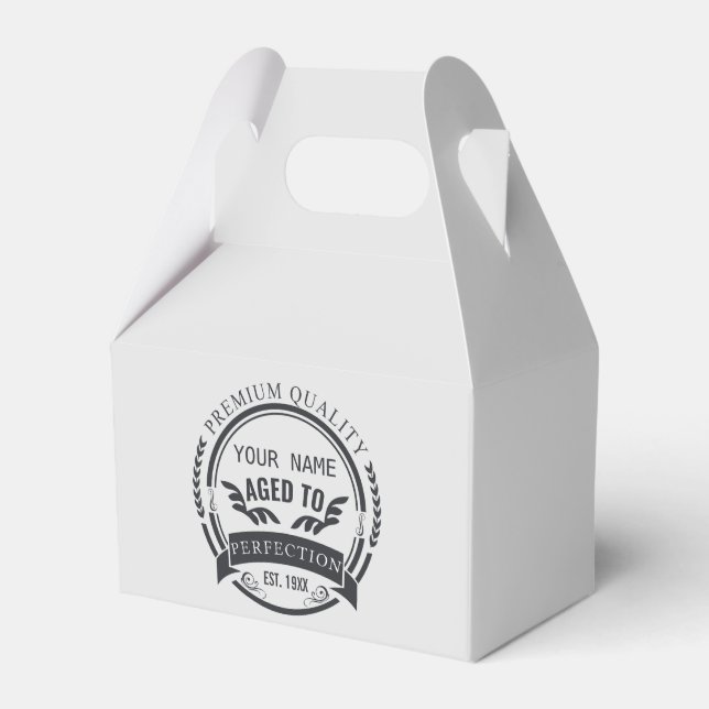 Alter bis Perfektion Geschenkschachtel (Vorderseite)