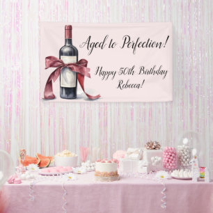 Alter bis Perfektion Individuell anpassbarer Wein Banner