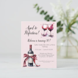 Alter bis Perfektion Individuell anpassbarer Wein  Postkarte