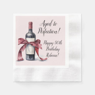 Alter bis Perfektion Individuell anpassbarer Wein Serviette