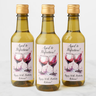 Alter bis Perfektion Individuell anpassbarer Wein  Weinetikett