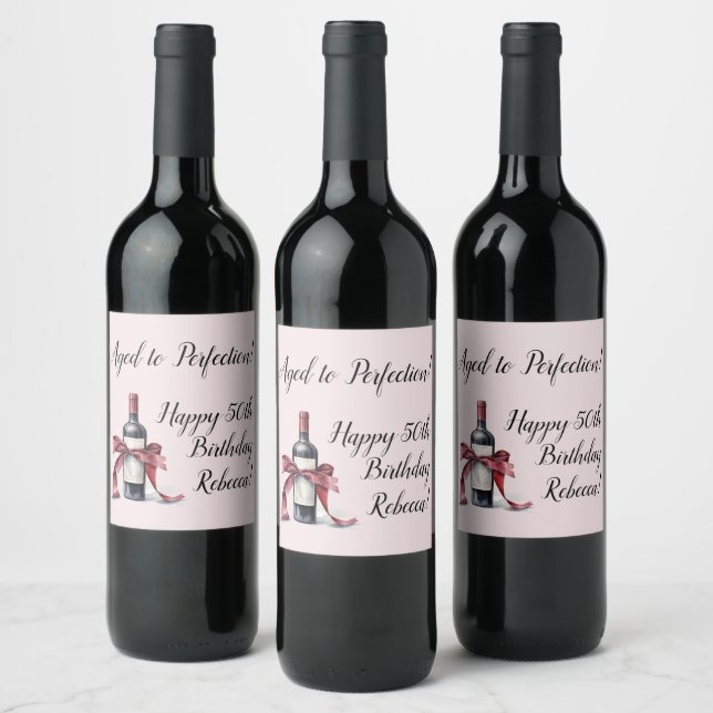 Alter bis Perfektion Individuell anpassbarer Wein  Weinetikett (Flaschen)