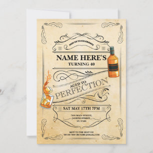 Alter bis Perfektion Whiskey jedes Alter Männer Vi Einladung