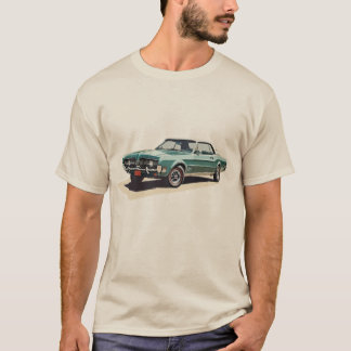 Alter blauer Vintagewagen T-Shirt