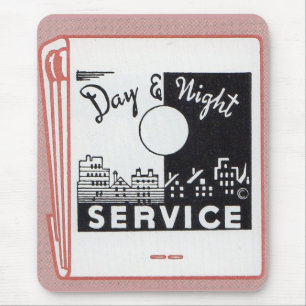alter Buchumschlag Tag & Nacht Service Mousepad