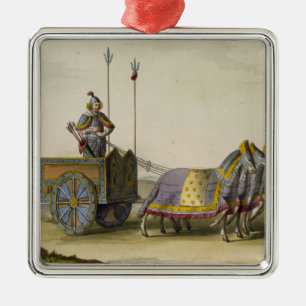 Alter chinesischer KriegChariot, von 'Le Costume Ornament Aus Metall