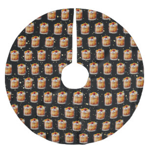 Alter Cocktail Polyester Weihnachtsbaumdecke