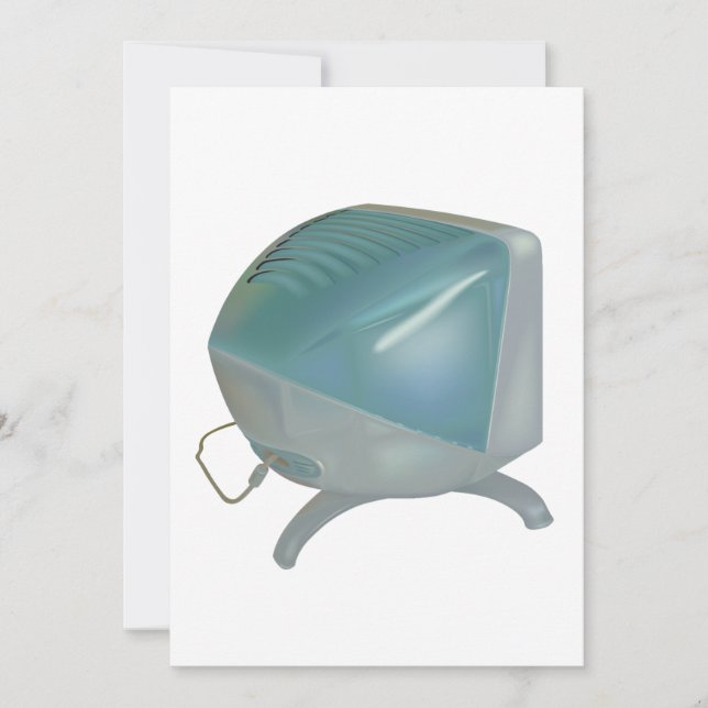 Alter CRT-Monitor Einladung (Vorderseite)