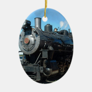 Alter Dampf-Zug einer eines netten Foto-Trieb Keramik Ornament