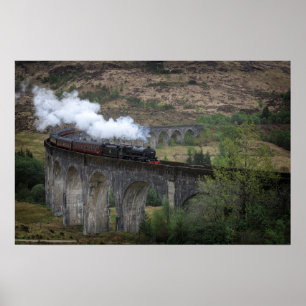 Alter Dampfzüge auf dem Glenfinnan-Viadukt Poster
