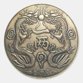 Alter Drache Runder Aufkleber