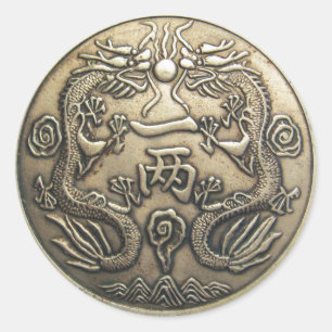 Alter Drache Runder Aufkleber