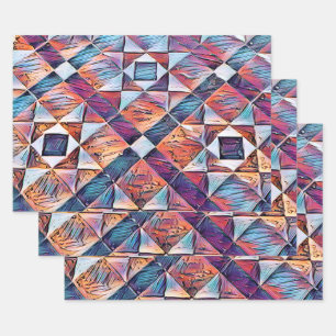 ALTER ENGLAND-TILED-BODEN GESCHENKPAPIER SET