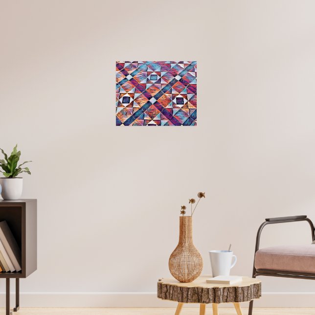 ALTER ENGLAND-TILED-BODEN POSTER (Wohnzimmer 3)