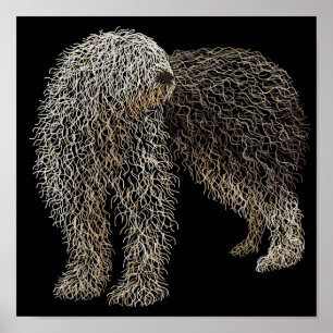 alter englischer Schäferhund Poster