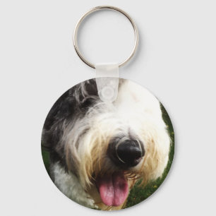 Alter englischer Schäferhund-Schlüsselkette - Schlüsselanhänger