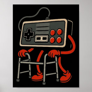 Alter Gamer Retro Videospiel Alter Gamer 80er 90er Poster
