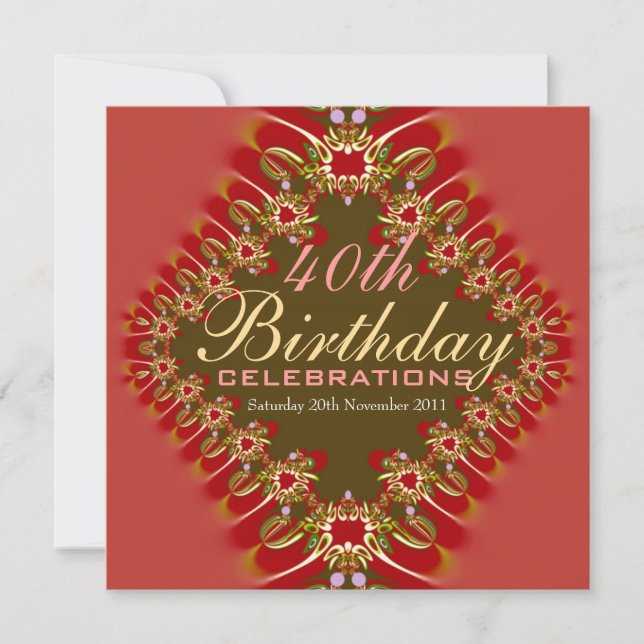 Alter Geburtstag Delikat & Grand Celebrations Einladung (Vorderseite)