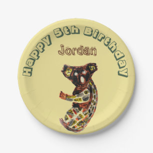 Alter Geburtstag Koala Bär Tier Personalisiert Pappteller