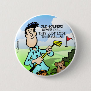 Alter Golfspieler Button