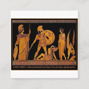 Alter Gott und Göttin Frieze - Griechenland Quadratische Visitenkarte