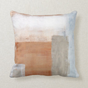"Alter-" Grau und abstraktes Kunst-Kissen Browns Kissen
