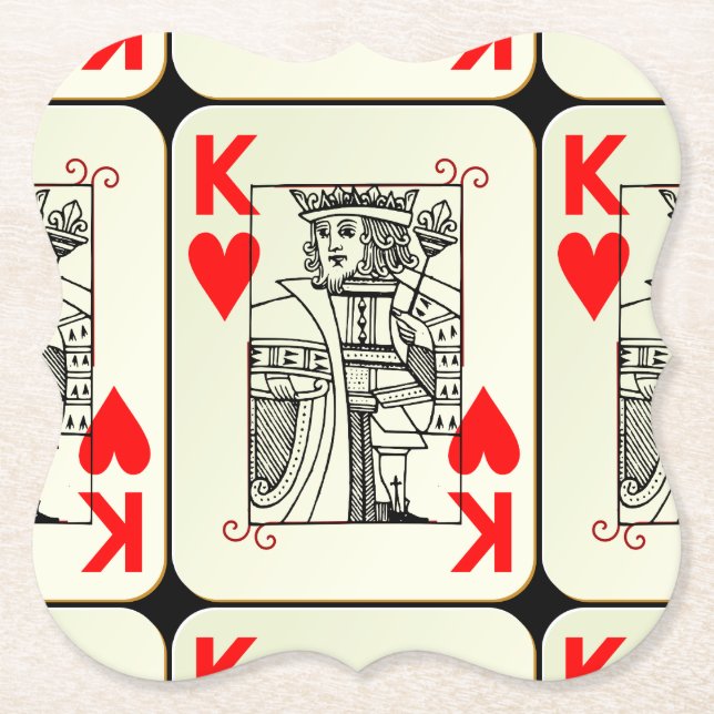 Alter Herzkönig Untersetzer (Vorderseite)