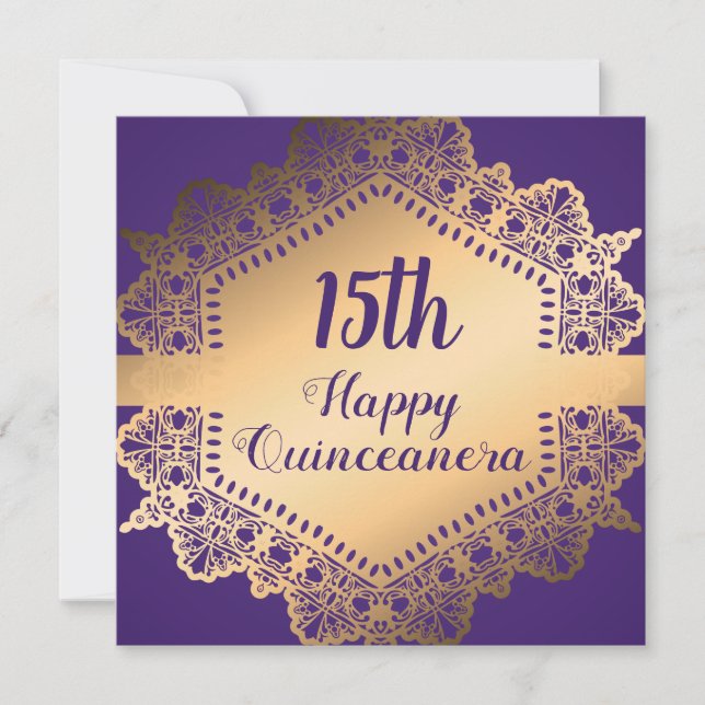 Alter hinzufügen | Happy Quinceanera Einladung (Vorderseite)
